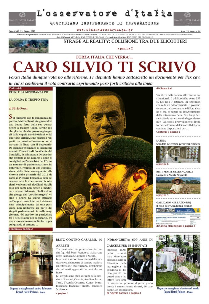 L'osservatore d'Italia edizione del 11 Marzo 2015